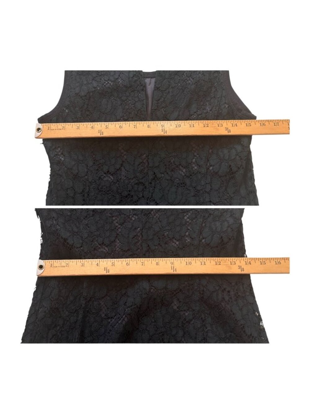 Prada Black Lace Dress Navy Underlayer Italy 44 Never Worn Garment Bag - Picture 15 of 15